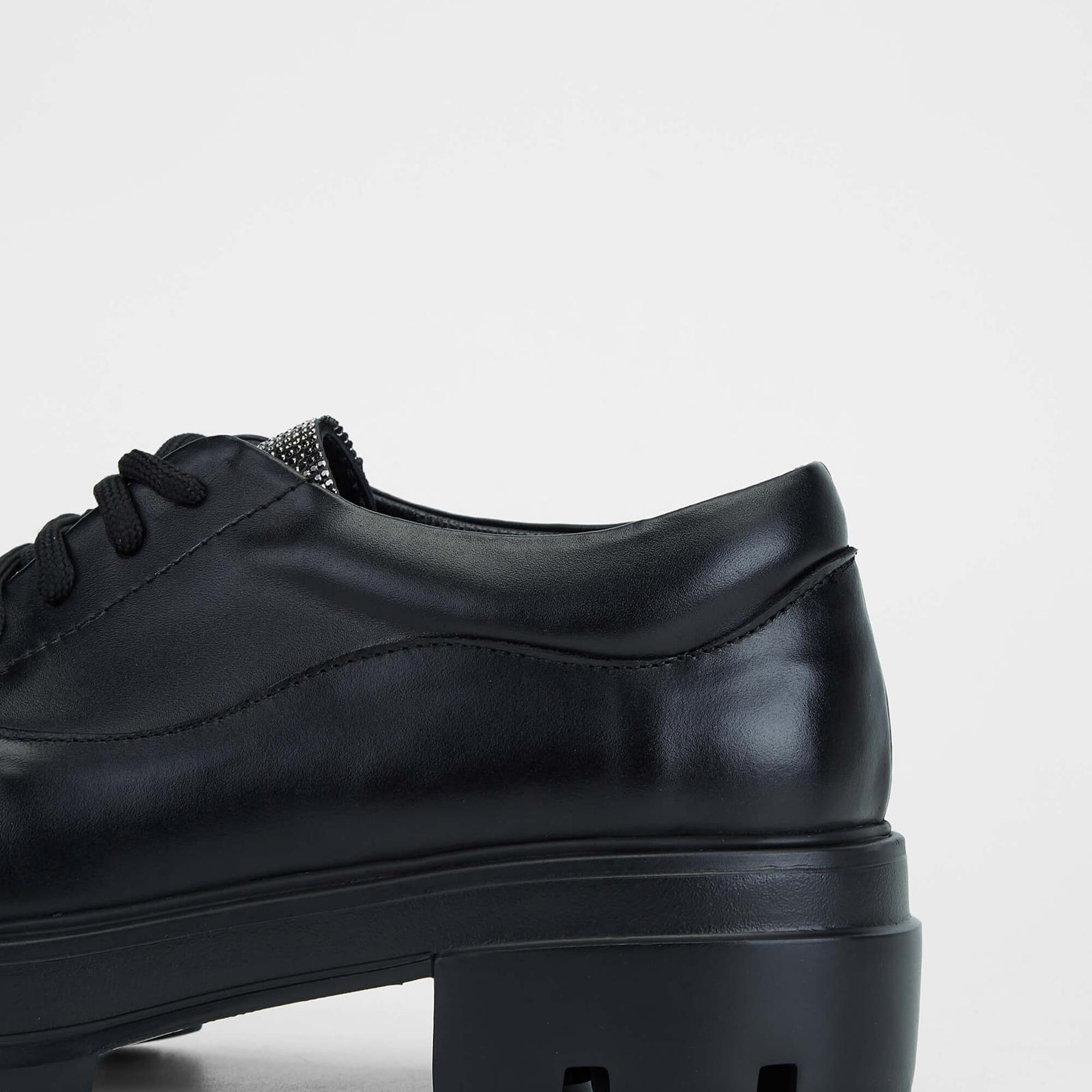 Tamer Tanca Kadın Hakiki Deri Siyah Deri Casual Ayakkabı