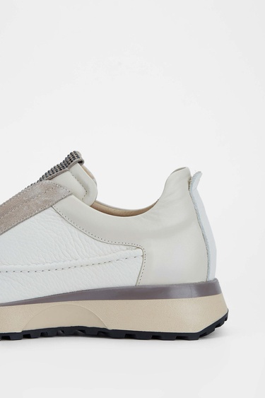  Tamer Tanca Kadın Hakiki Deri Bej Casual Ayakkabı