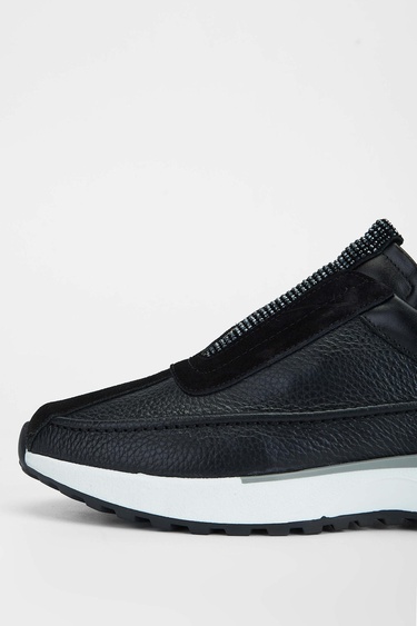  Tamer Tanca Kadın Hakiki Deri Siyah Deri Casual Ayakkabı