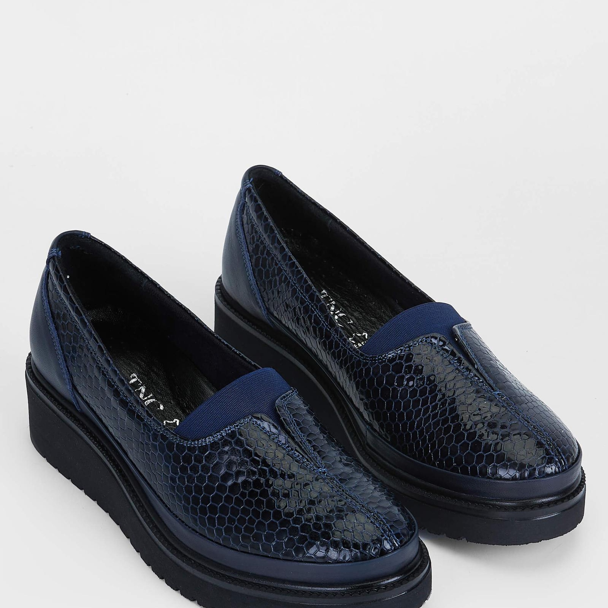 Tamer Tanca Kadın Hakiki Deri Lacivert Casual Ayakkabı