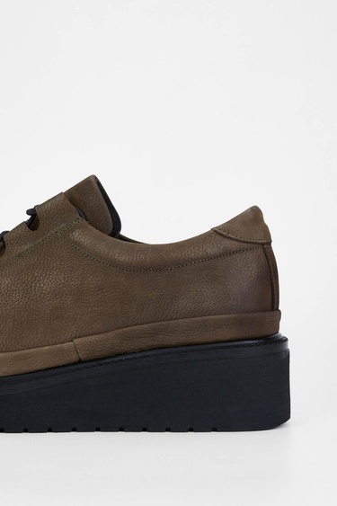  Tamer Tanca Kadın Hakiki Deri Yeşil Casual Ayakkabı