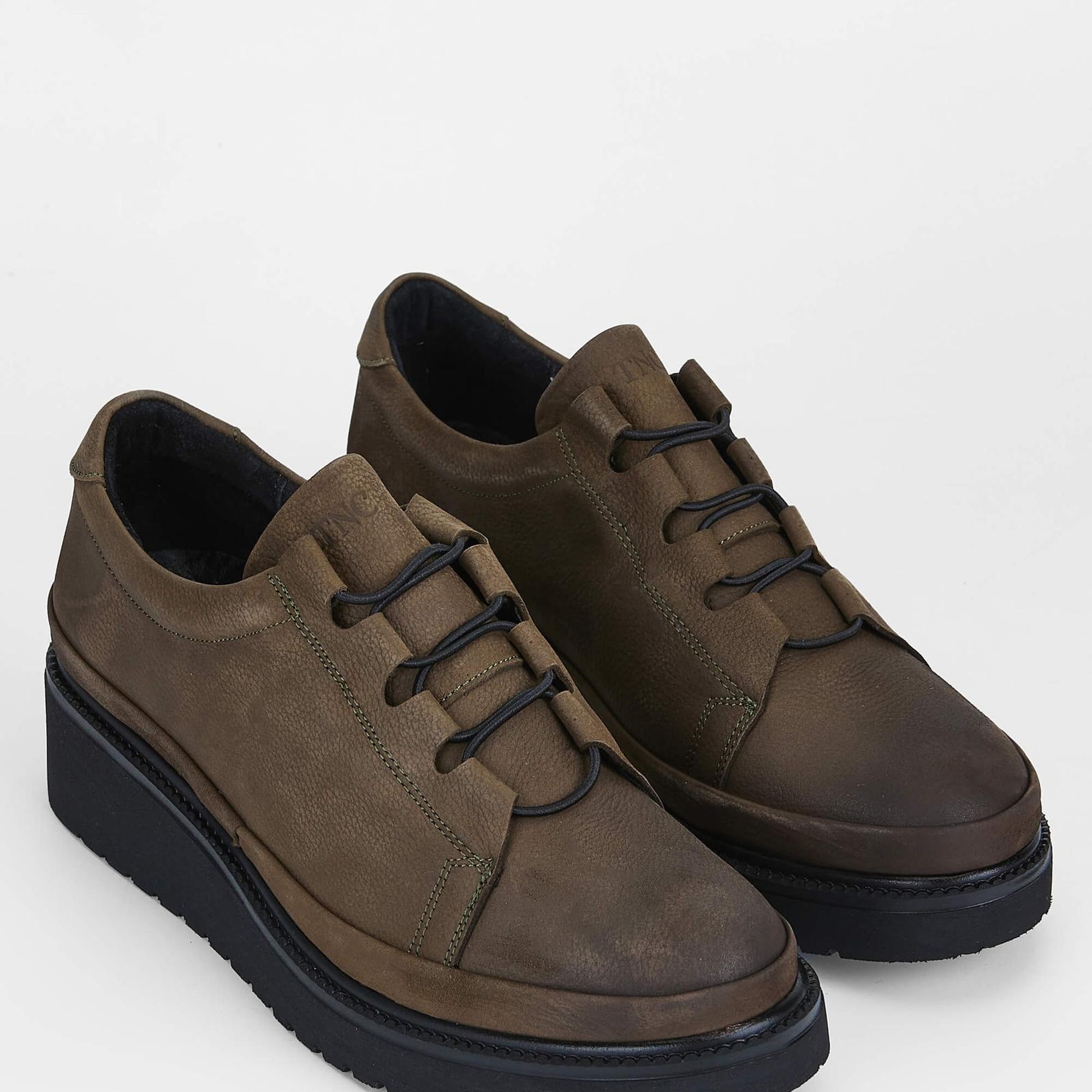 Tamer Tanca Kadın Hakiki Deri Yeşil Casual Ayakkabı