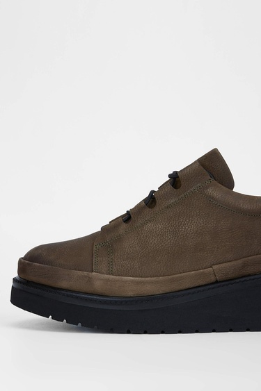  Tamer Tanca Kadın Hakiki Deri Yeşil Casual Ayakkabı