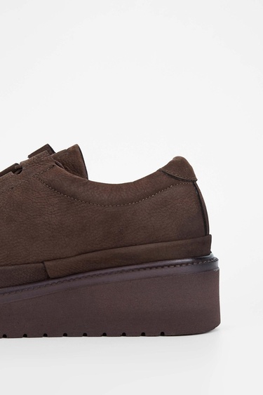  Tamer Tanca Kadın Hakiki Deri Kahverengi Nubuk Casual Ayakkabı