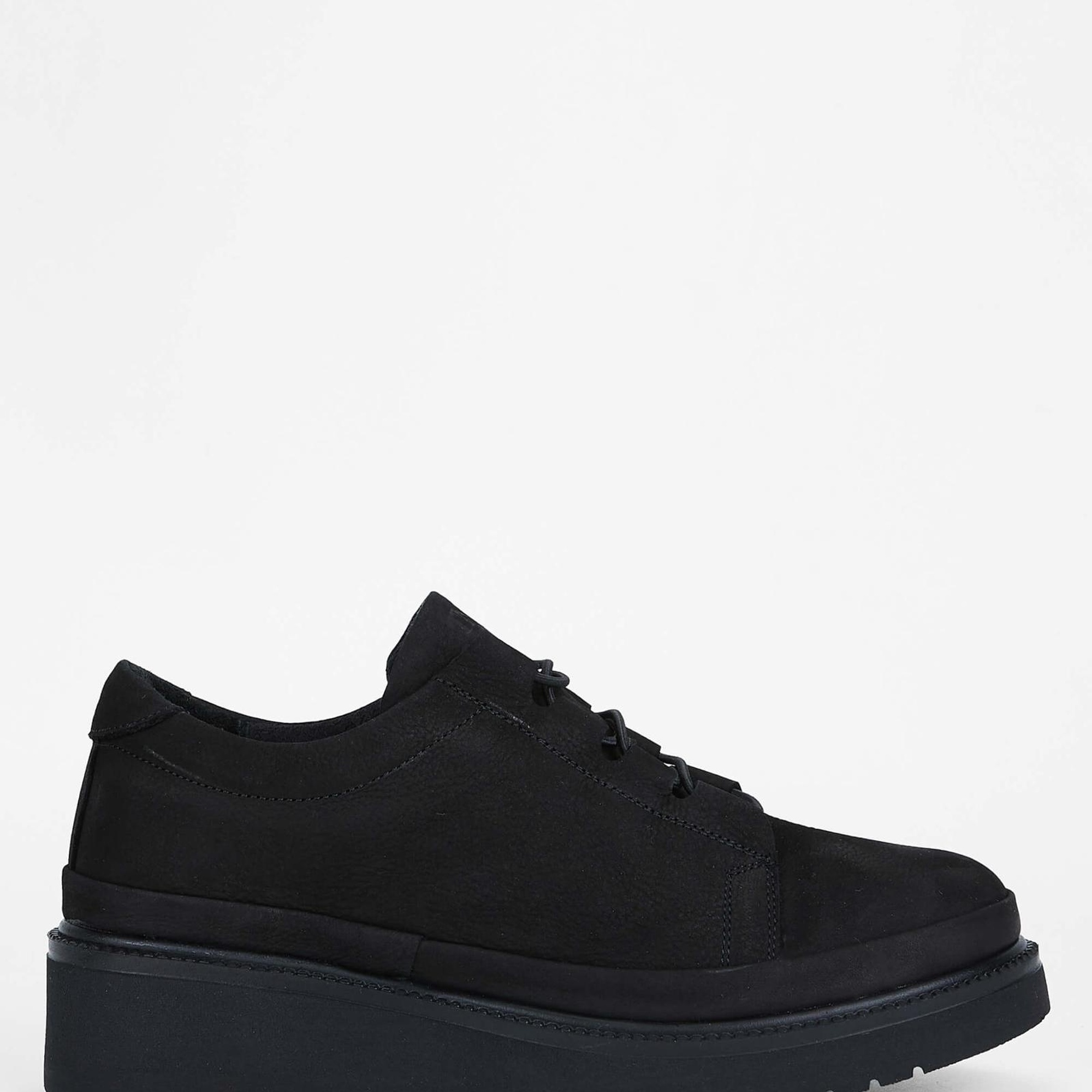 Tamer Tanca Kadın Hakiki Deri Siyah Nubuk Casual Ayakkabı