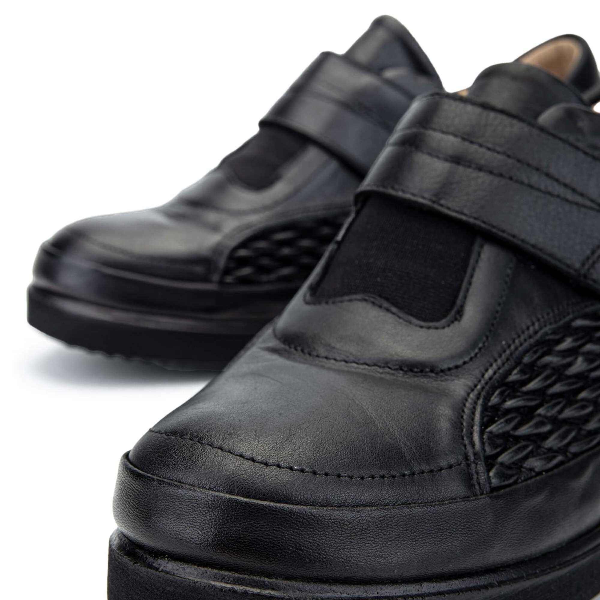 Tamer Tanca Kadın Hakiki Deri Siyah Deri Casual Ayakkabı