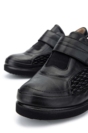  Tamer Tanca Kadın Hakiki Deri Siyah Deri Casual Ayakkabı