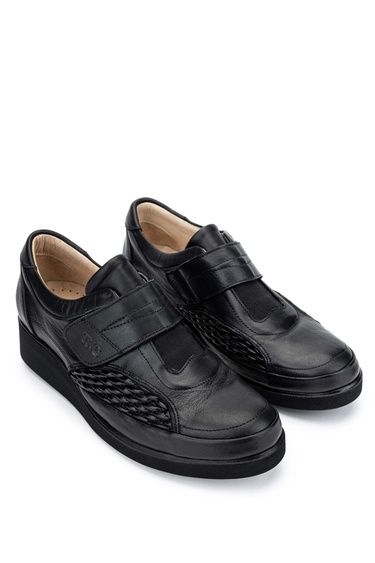  Tamer Tanca Kadın Hakiki Deri Siyah Deri Casual Ayakkabı