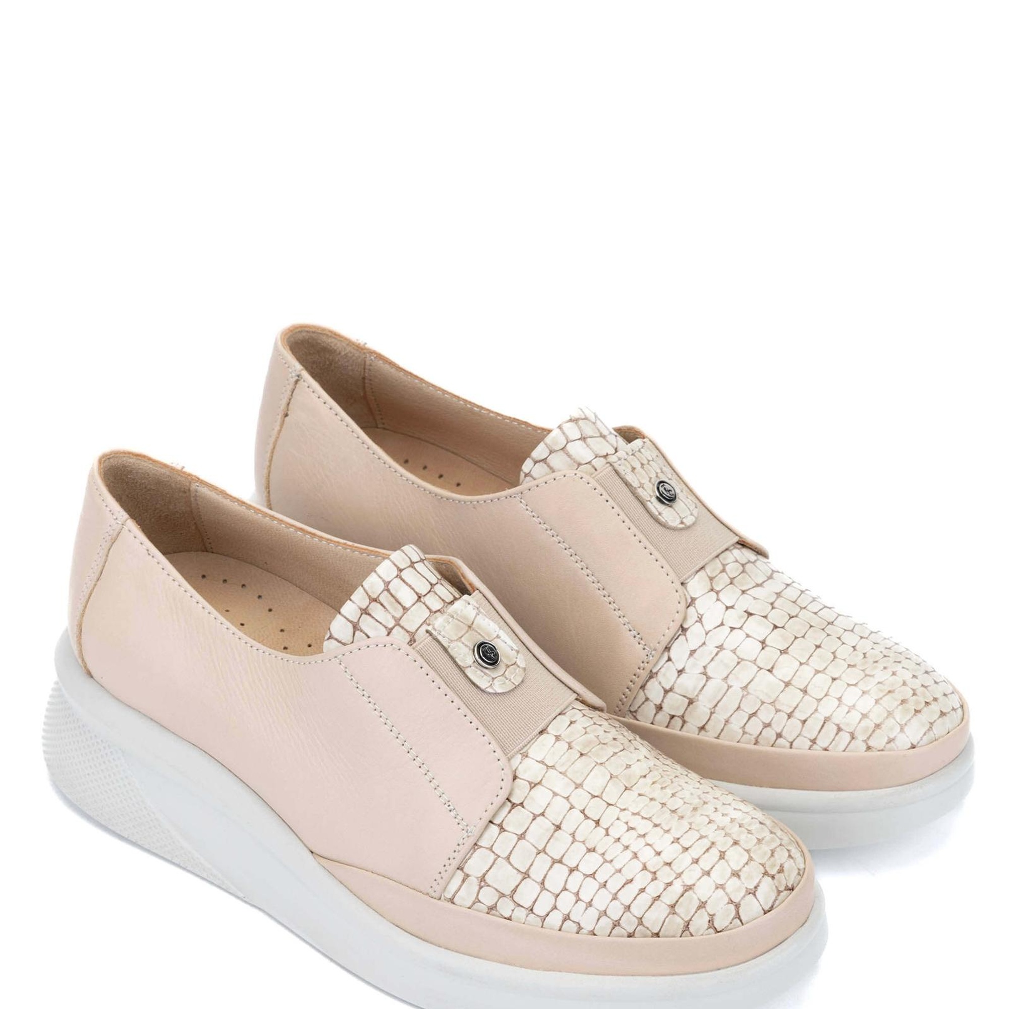 Tamer Tanca Kadın Hakiki Deri Bej Casual Ayakkabı