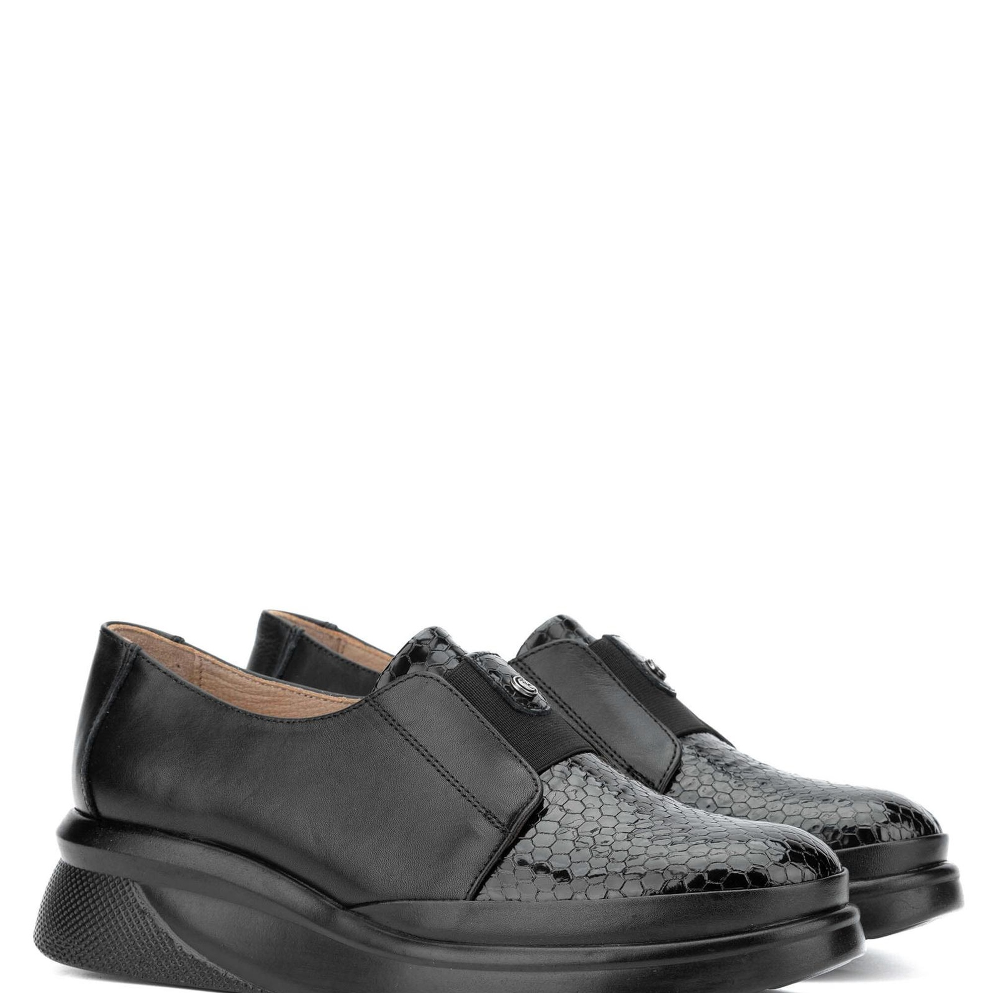 Tamer Tanca Kadın Hakiki Deri Siyah/Siyah Casual Ayakkabı