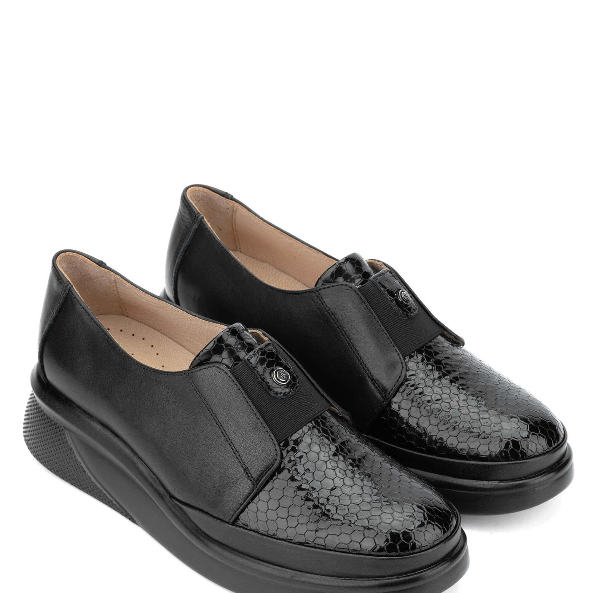 Tamer Tanca Kadın Hakiki Deri Siyah/Siyah Casual Ayakkabı