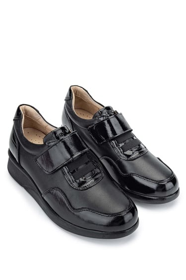  Tamer Tanca Kadın Hakiki Deri Siyah Casual Ayakkabı