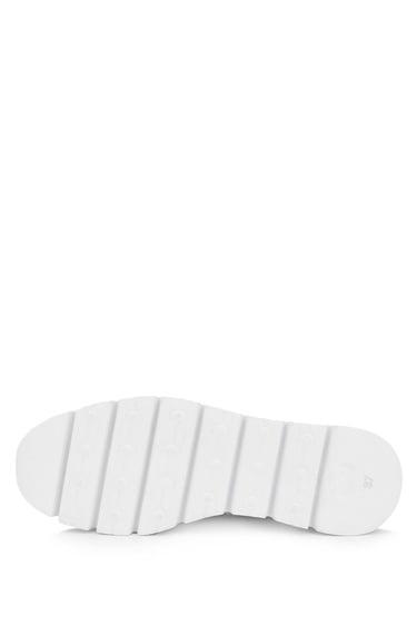  Tamer Tanca Kadın Deri Hasır Beyaz Casual Ayakkabı