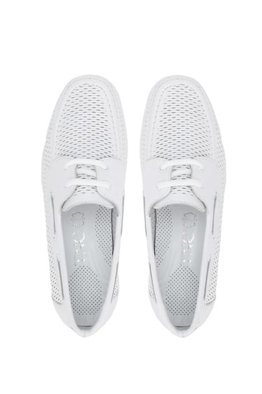  Tamer Tanca Kadın Deri Hasır Beyaz Casual Ayakkabı