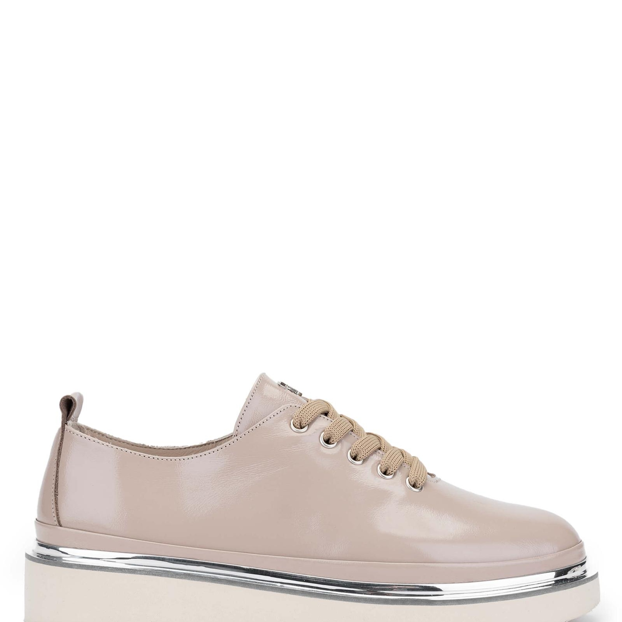 Tamer Tanca Kadın Deri Hasır Vizon Rugan Casual Ayakkabı