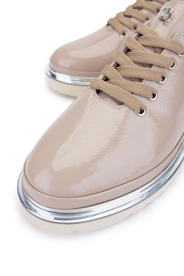  Tamer Tanca Kadın Deri Hasır Vizon Rugan Casual Ayakkabı