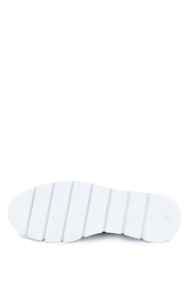  Tamer Tanca Kadın Hakiki Deri Gümüş Metalik Casual Ayakkabı