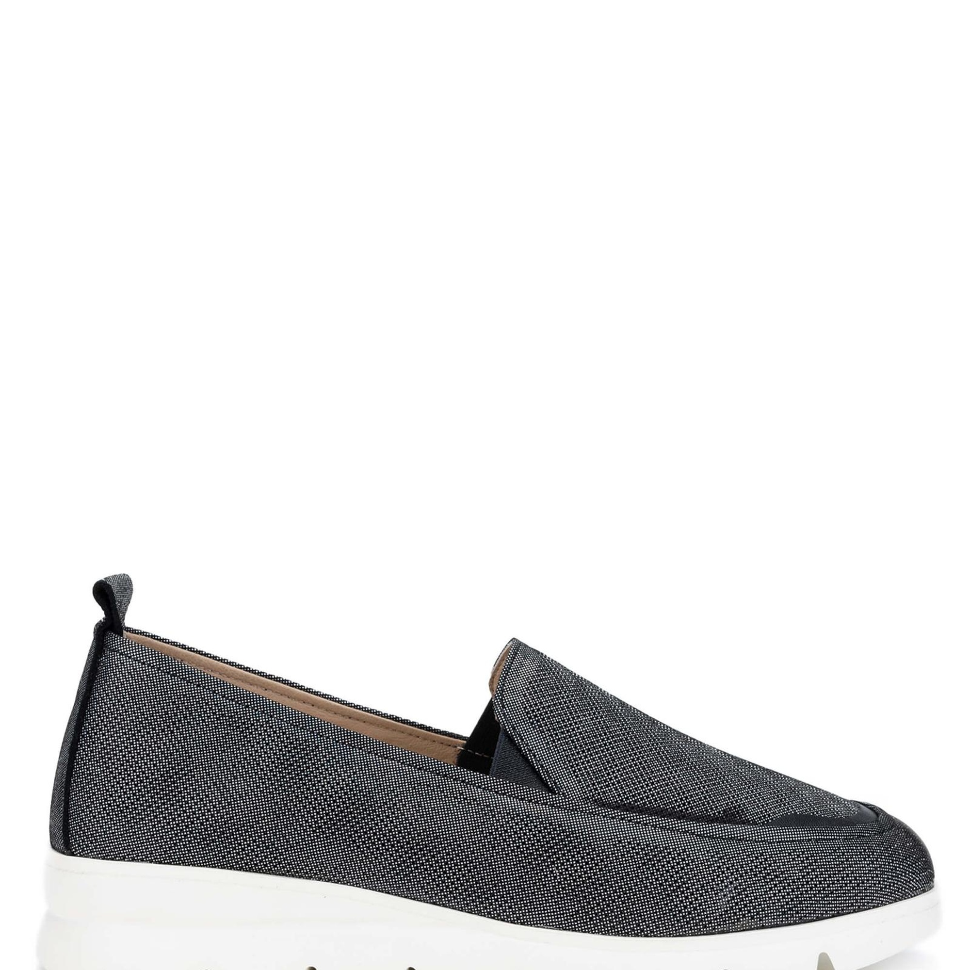 Tamer Tanca Kadın Hakiki Deri Siyah Metalik Casual Ayakkabı