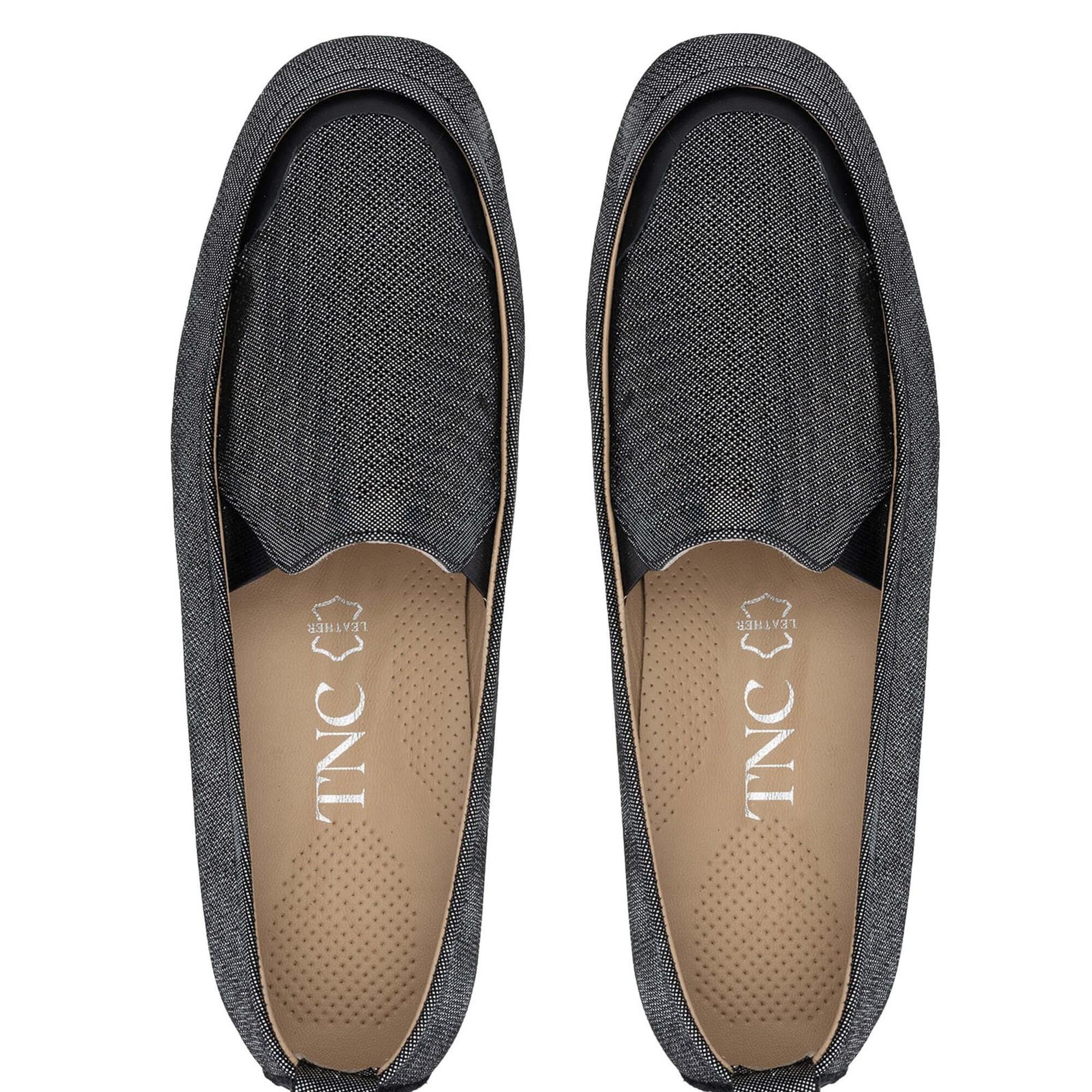 Tamer Tanca Kadın Hakiki Deri Siyah Metalik Casual Ayakkabı