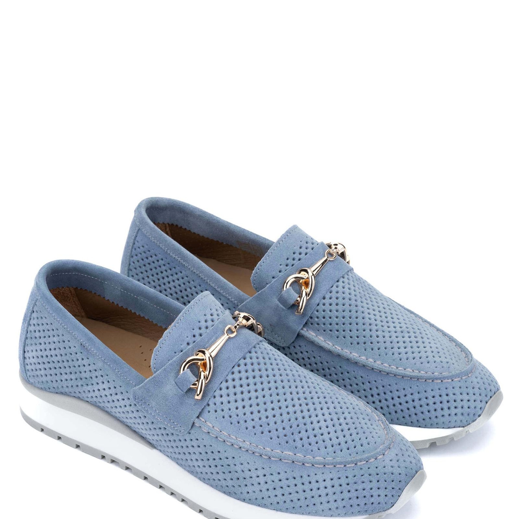 Tamer Tanca Kadın Hakiki Deri Mavi Casual Ayakkabı