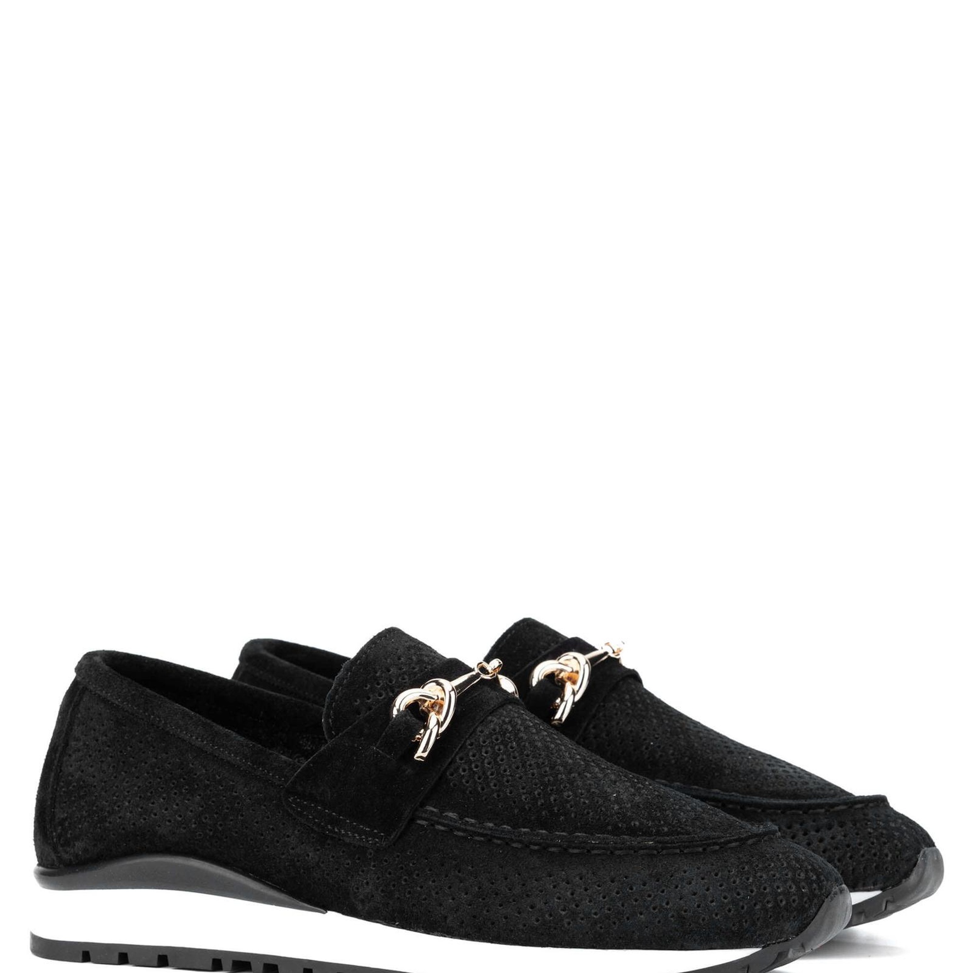 Tamer Tanca Kadın Hakiki Deri Siyah Süet Casual Ayakkabı