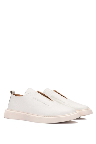  Tamer Tanca Kadın Hakiki Deri Bej Casual Ayakkabı