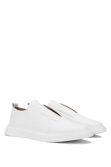  Tamer Tanca Kadın Hakiki Deri Beyaz Casual Ayakkabı