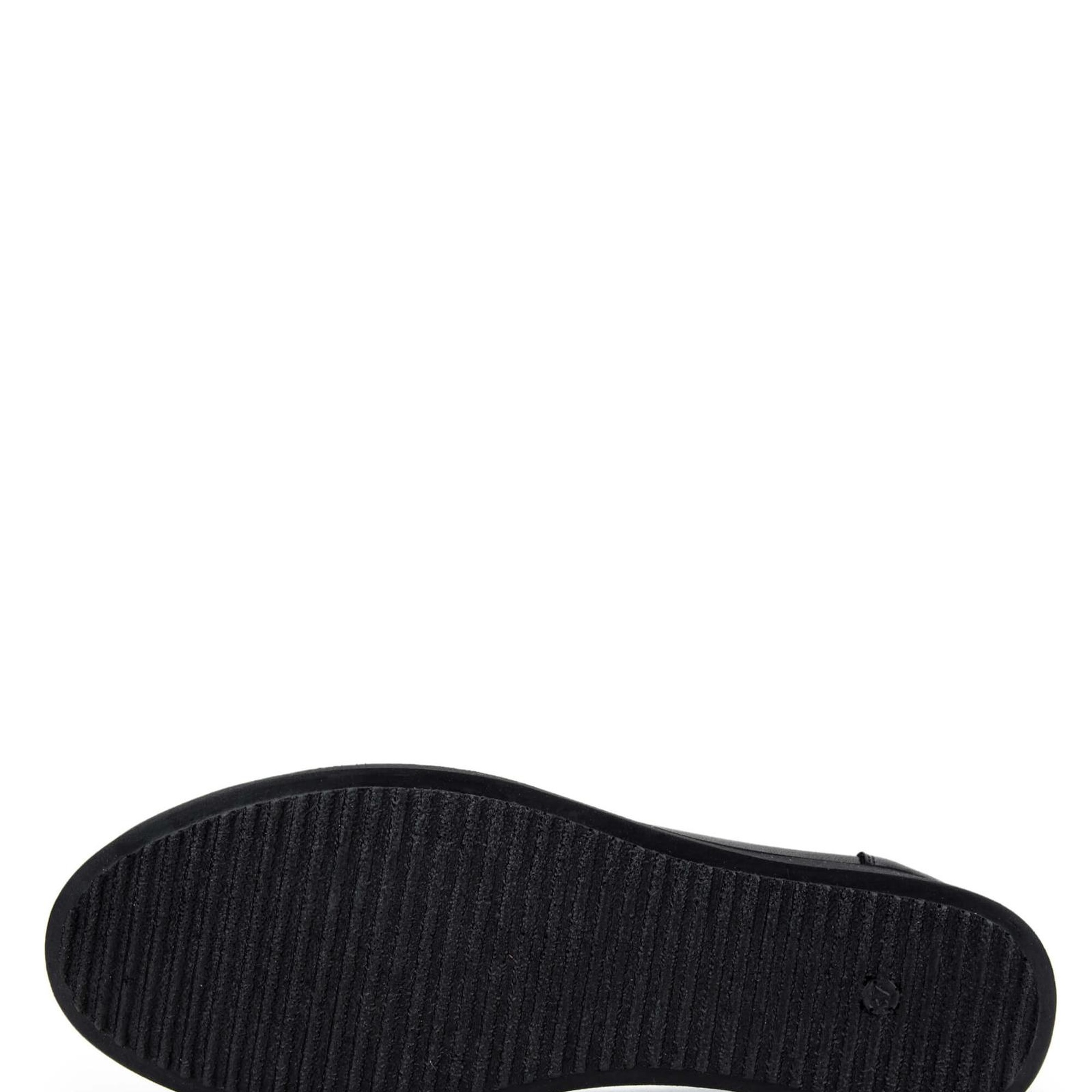 Tamer Tanca Kadın Hakiki Deri Siyah Casual Ayakkabı