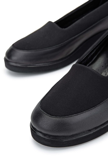  Tamer Tanca Kadın Hakiki Deri Siyah Casual Ayakkabı