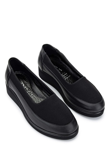  Tamer Tanca Kadın Hakiki Deri Siyah Casual Ayakkabı