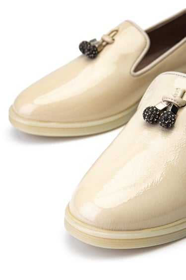  Tamer Tanca Kadın Hakiki Deri Bej Casual Ayakkabı