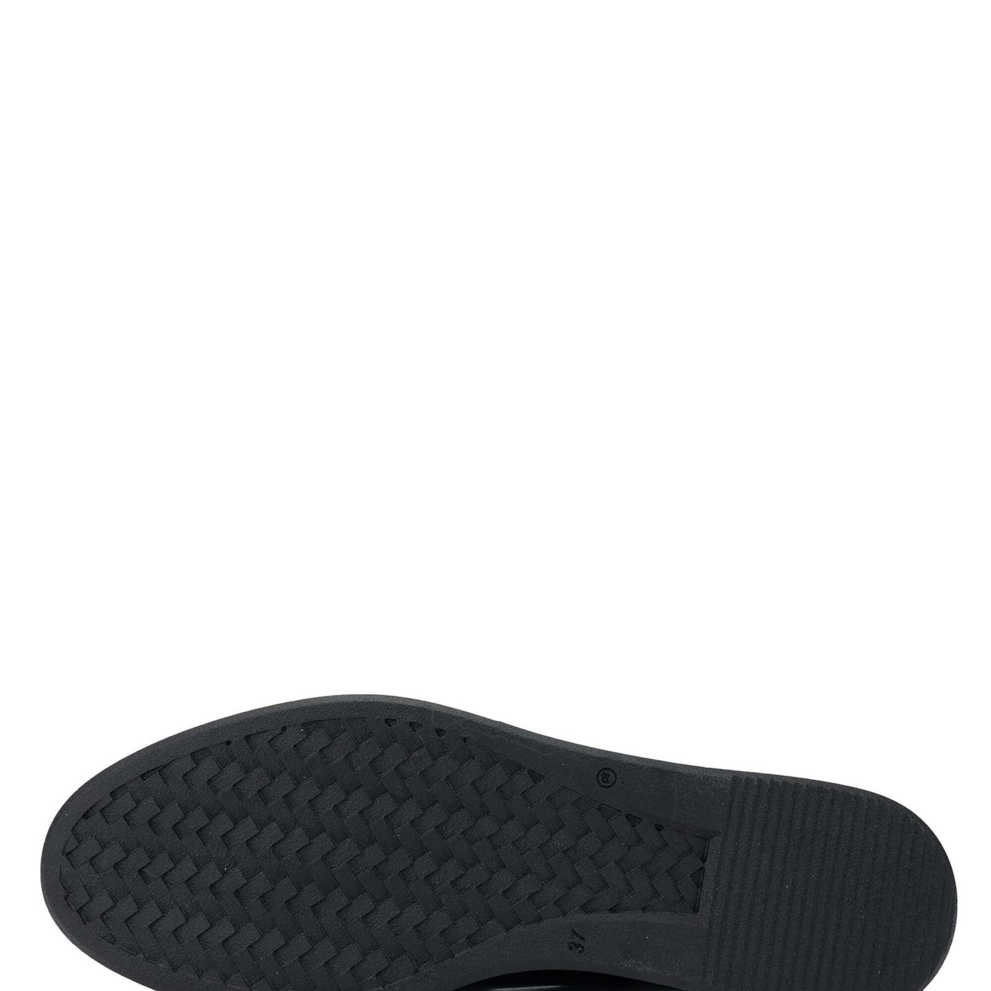 Tamer Tanca Kadın Hakiki Deri Siyah Rugan Casual Ayakkabı