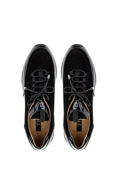  Tamer Tanca Kadın Hakiki Deri Siyah Casual Ayakkabı