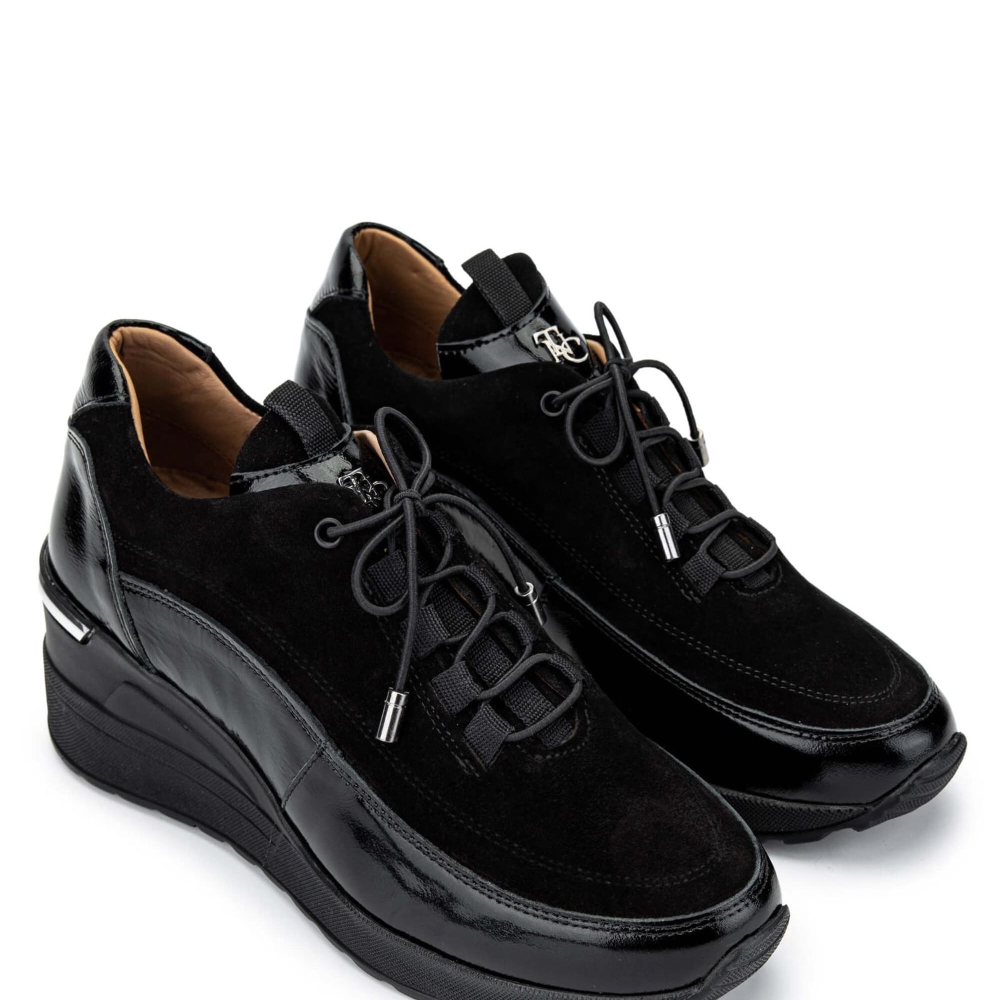 Tamer Tanca Kadın Hakiki Deri Siyah Casual Ayakkabı