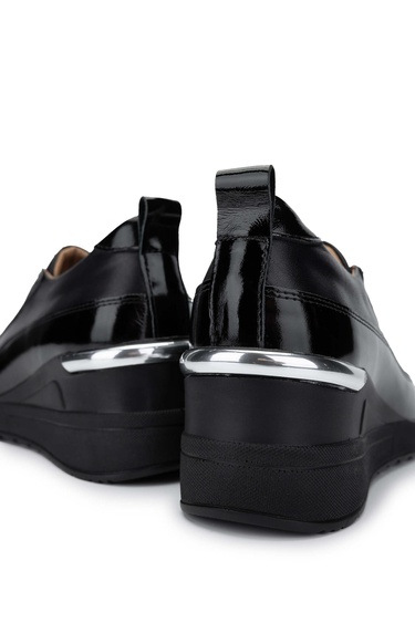  Tamer Tanca Kadın Hakiki Deri Siyah Casual Ayakkabı