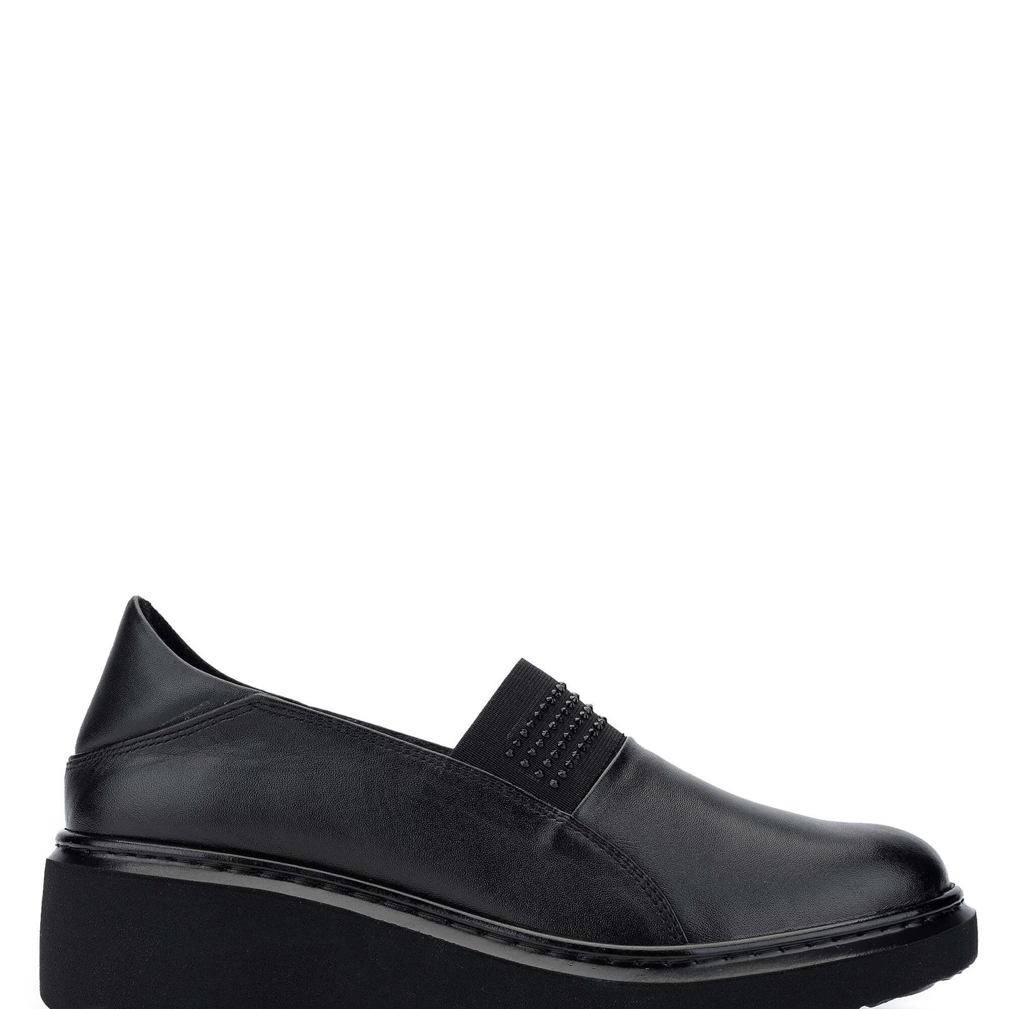 Tamer Tanca Kadın Hakiki Deri Siyah Deri Casual Ayakkabı