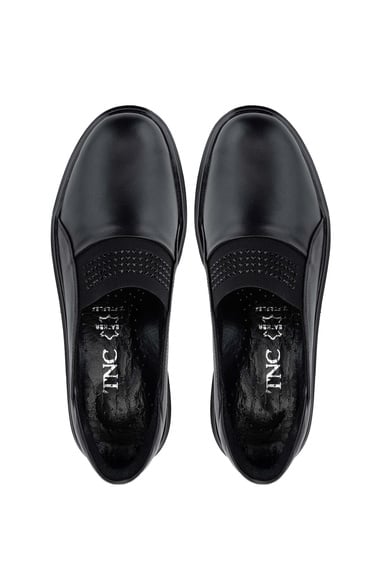  Tamer Tanca Kadın Hakiki Deri Siyah Deri Casual Ayakkabı