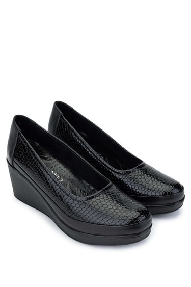  Tamer Tanca Kadın Hakiki Deri Siyah Casual Ayakkabı