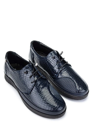  Tamer Tanca Kadın Hakiki Deri Lacivert Casual Ayakkabı