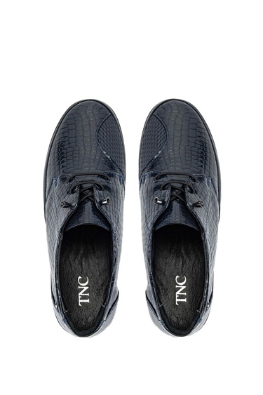  Tamer Tanca Kadın Hakiki Deri Lacivert Casual Ayakkabı