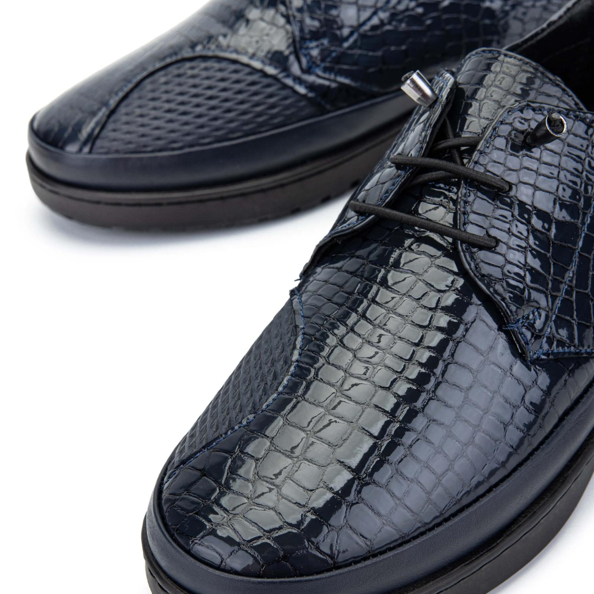 Tamer Tanca Kadın Hakiki Deri Lacivert Casual Ayakkabı