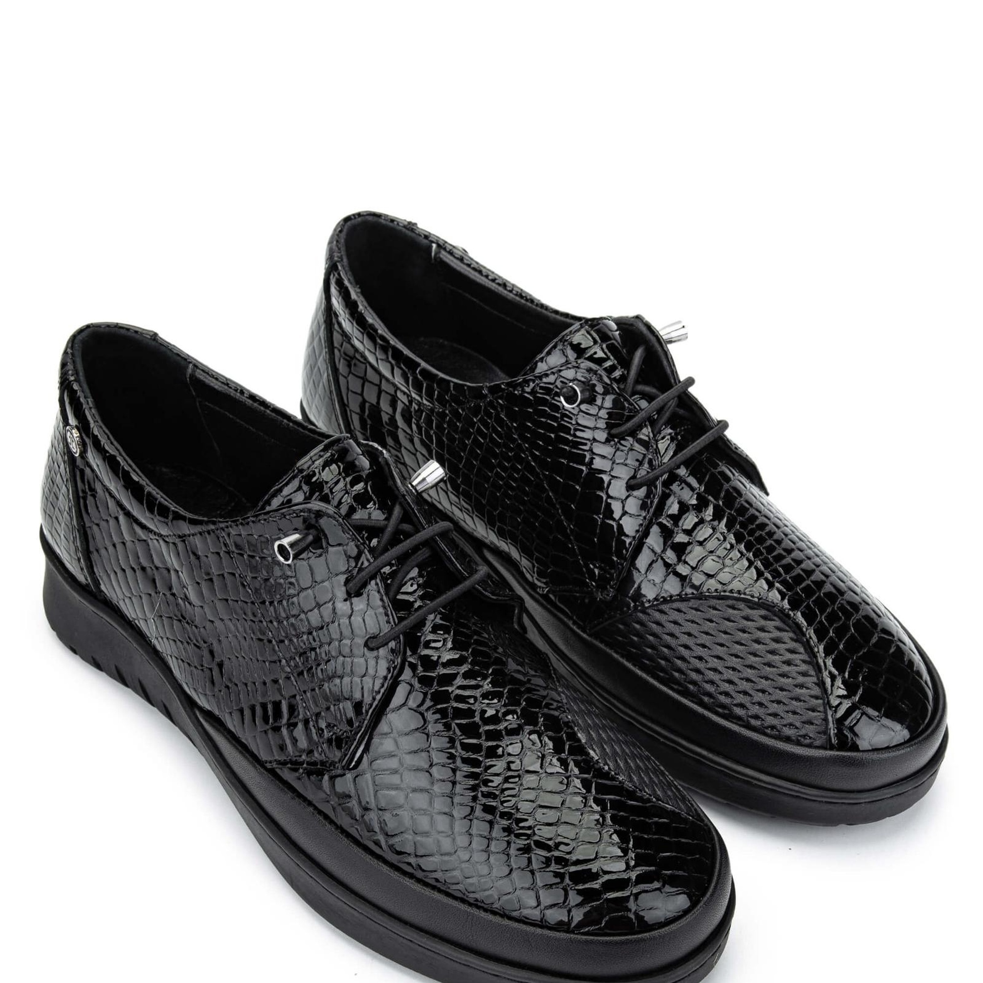 Tamer Tanca Kadın Hakiki Deri Siyah Casual Ayakkabı