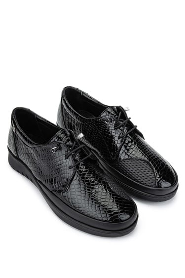  Tamer Tanca Kadın Hakiki Deri Siyah Casual Ayakkabı