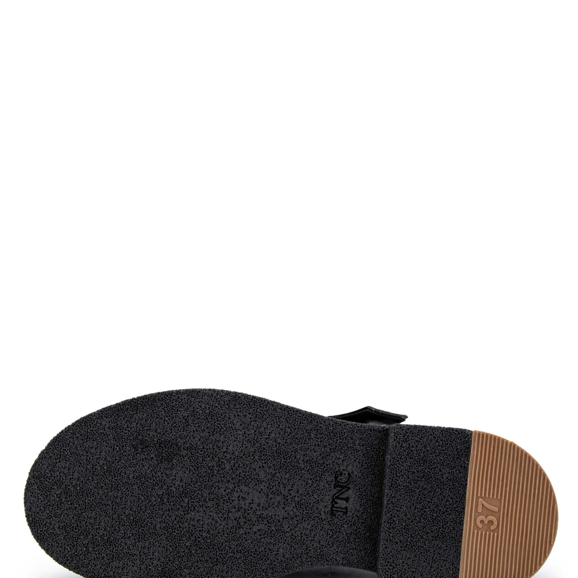 Tamer Tanca Kadın Hakiki Deri Siyah Rugan Casual Ayakkabı