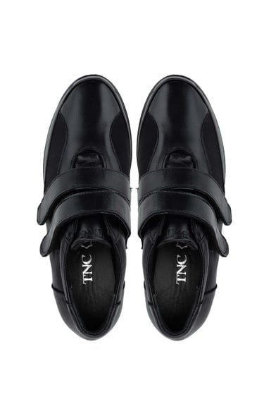  Tamer Tanca Kadın Hakiki Deri Siyah Casual Ayakkabı