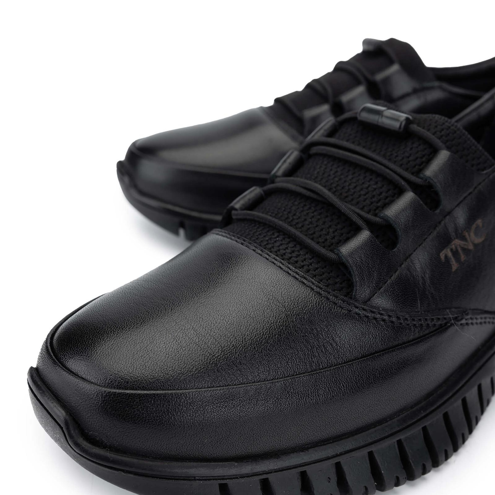 Tamer Tanca Kadın Hakiki Deri Siyah Deri Casual Ayakkabı