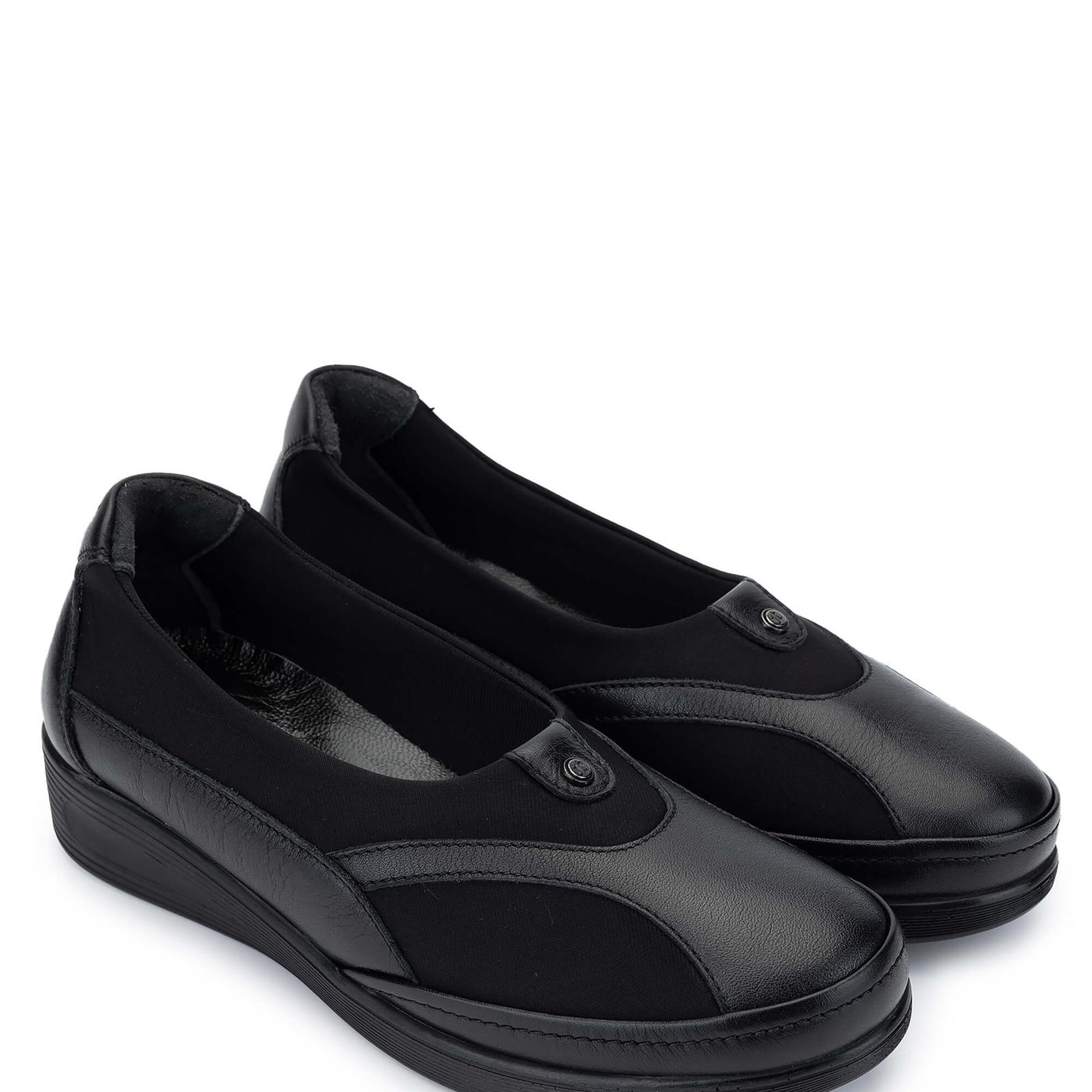 Tamer Tanca Kadın Hakiki Deri Siyah Casual Ayakkabı