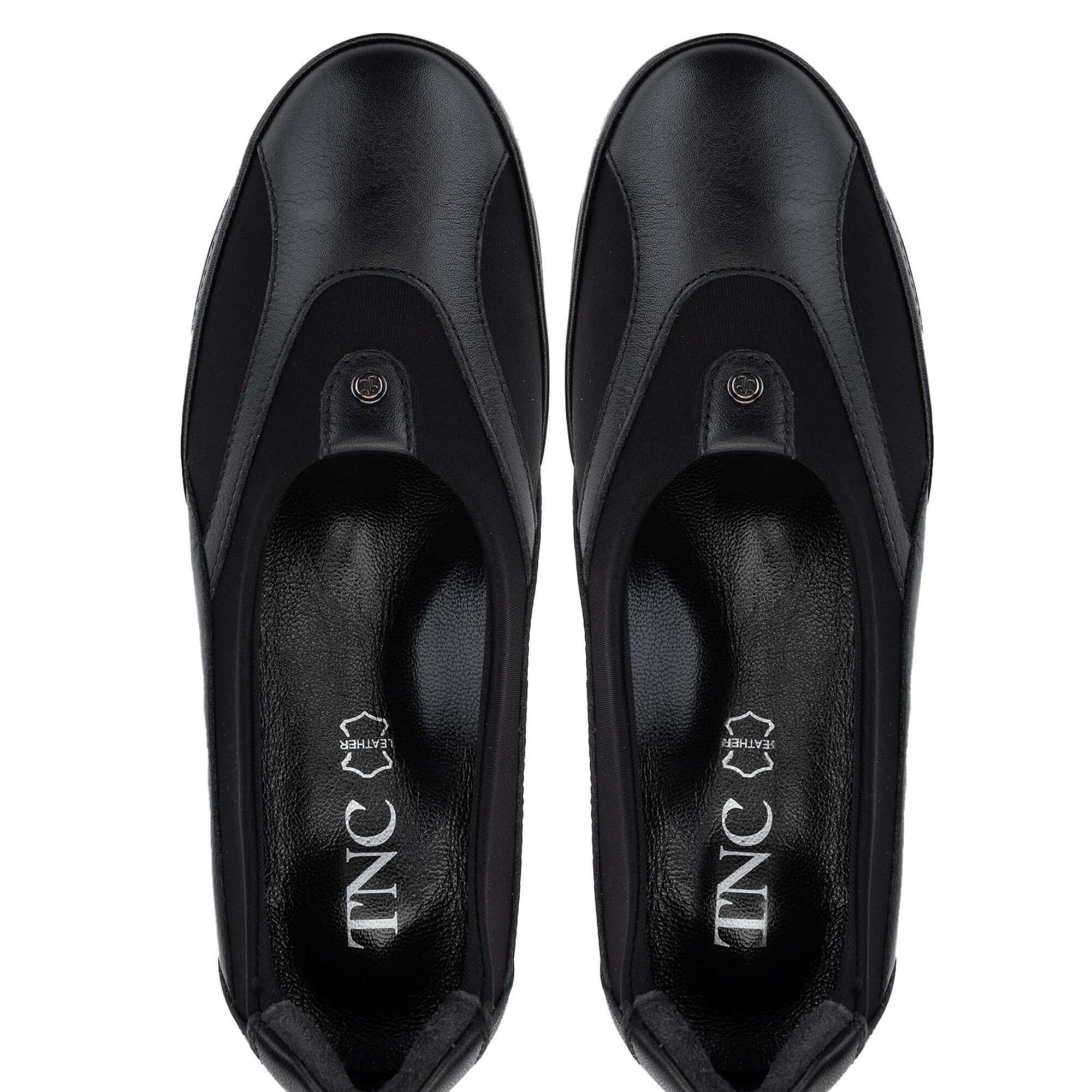 Tamer Tanca Kadın Hakiki Deri Siyah Casual Ayakkabı