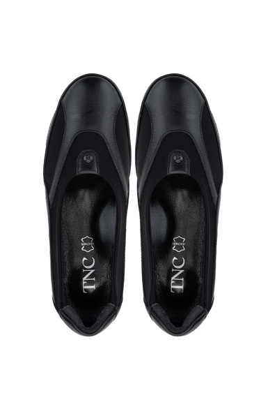  Tamer Tanca Kadın Hakiki Deri Siyah Casual Ayakkabı