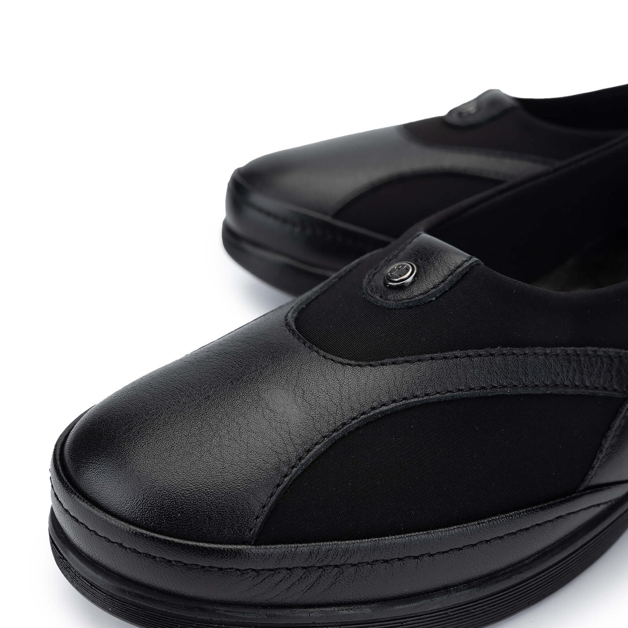 Tamer Tanca Kadın Hakiki Deri Siyah Casual Ayakkabı